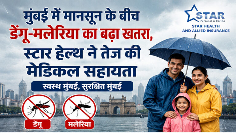 मुंबई में मानसून के बीच डेंगू-मलेरिया का बढ़ा खतरा, स्टार हेल्थ ने तेज की मेडिकल सहायता